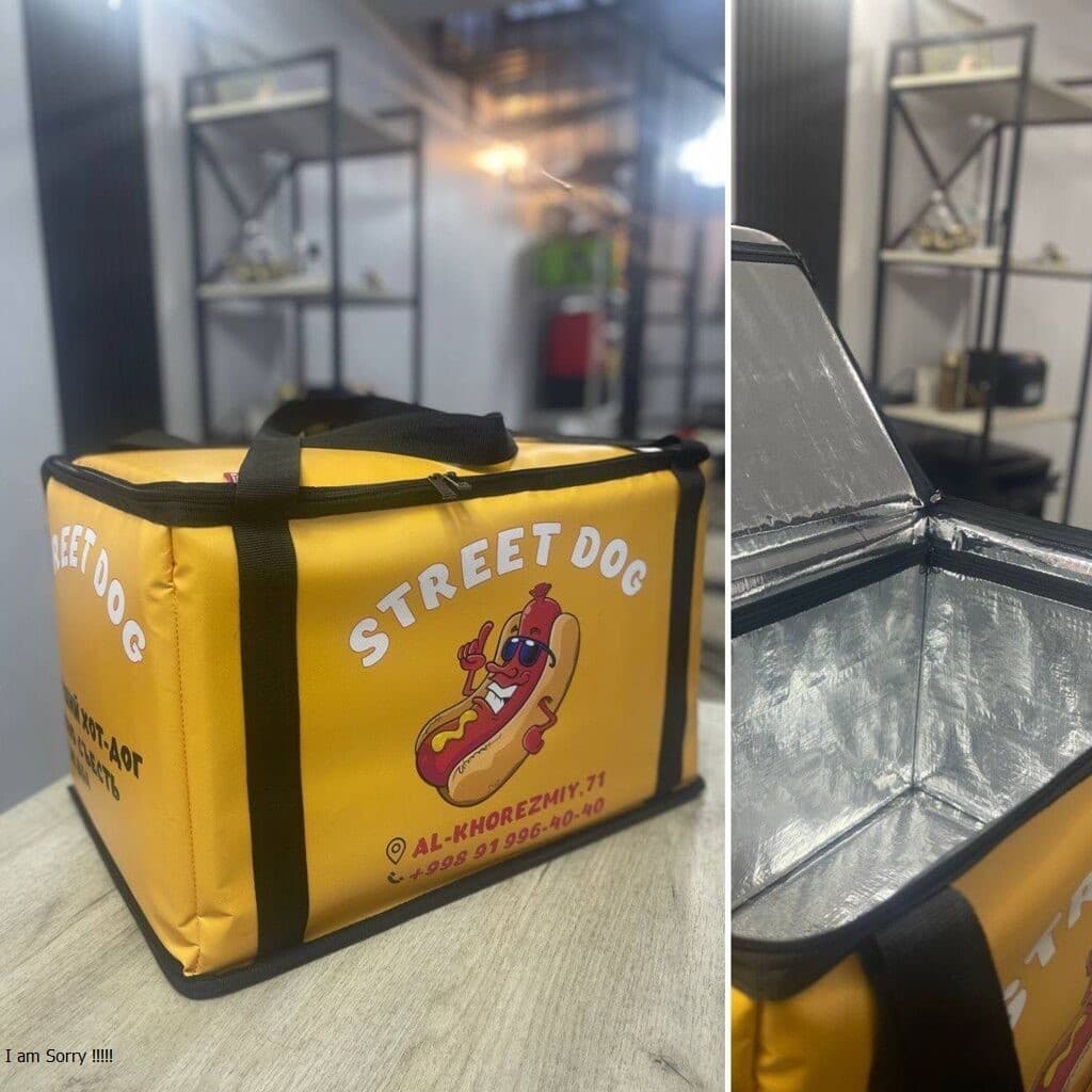 Pizza and fast-food bags